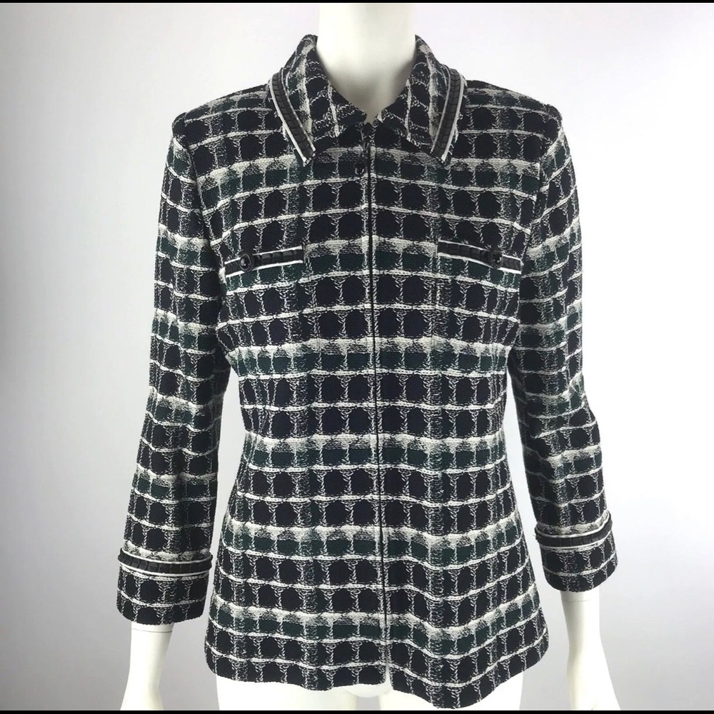 St. John Green and Black Blazer